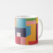 Multicolor-geometrische abstrakte Collage Kaffeetasse (VorderseiteRechts)