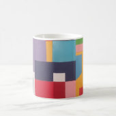Multicolor-geometrische abstrakte Collage Kaffeetasse (Mittel)