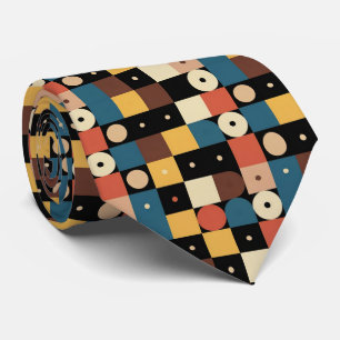 Multicolor geometrische Kreise und Quadrate Bauhau Krawatte