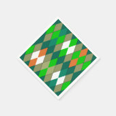 Multicolor geometrische Muster Rhombusse Minimalis Serviette (Ecke)