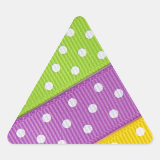 Multicolor-Gepunktet-Band Dreieckiger Aufkleber (Vorderseite)