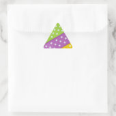 Multicolor-Gepunktet-Band Dreieckiger Aufkleber (Tasche)
