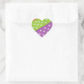 Multicolor-Gepunktet-Band Herz-Aufkleber (Tasche)