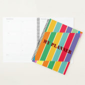 Multicolor gestreifter Planner (Notebook). Planer (Anzeige)