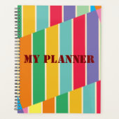 Multicolor gestreifter Planner (Notebook). Planer (Vorderseite)