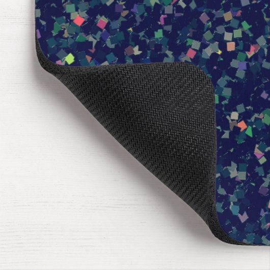 Multicolor Glitzer Confetti Mousepad (Ecke)
