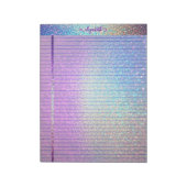 Multicolor-Glitzer - Textepad Notizblock (Rotiert)