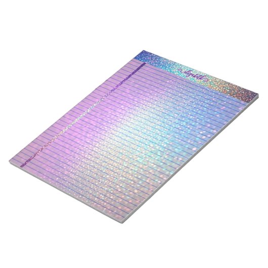 Multicolor-Glitzer - Textepad Notizblock (angewinkelt)