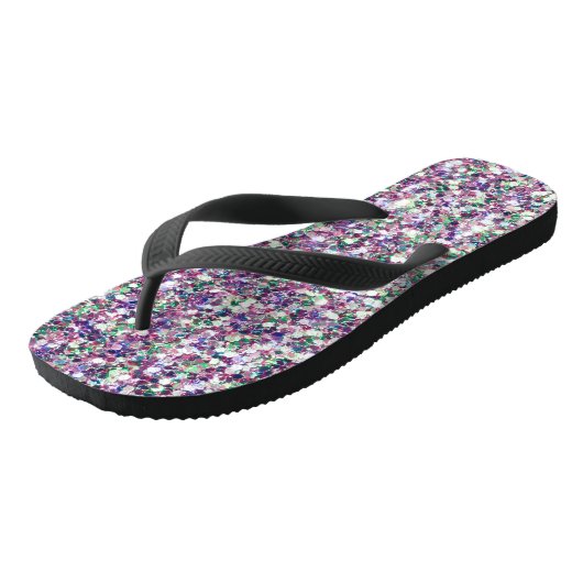 Multicolor-Glitzer-Textur Badesandalen (Schrägansicht)