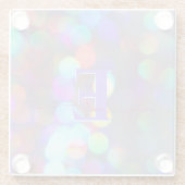 Multicolor-Glitzern Glasuntersetzer (Rückseite)