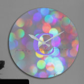 Multicolor-Glitzern Große Wanduhr