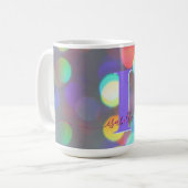 Multicolor-Glitzern Kaffeetasse (Vorderseite Links)