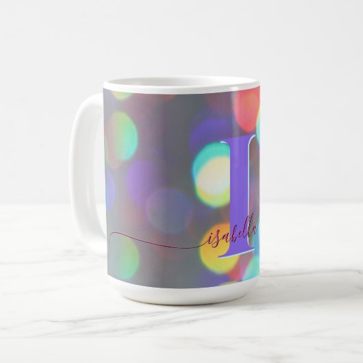 Multicolor-Glitzern Kaffeetasse (Vorderseite Links)