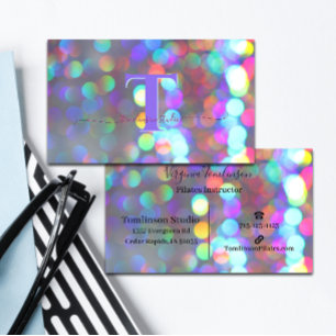 Multicolor-Glitzern Visitenkarte