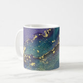 Multicolor Gold Alkoholtupfer Abstrakte Kunst Kaffeetasse (Vorderseite Links)