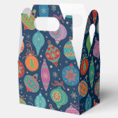 Multicolor Gold Weihnachtsbaum Dekoration Muster Geschenkschachtel (Geöffnet)