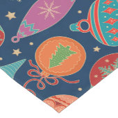 Multicolor Gold Weihnachtsbaum Dekoration Muster Kurzer Tischläufer (Ecke)