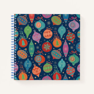 Multicolor Gold Weihnachtsbaum Dekoration Muster Notizblock