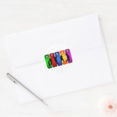 Multicolor Golf Emblem Runder Aufkleber (Umschlag)