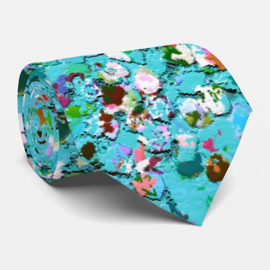 Multicolor Grit Glitzer #4 Krawatte (Gerollt)