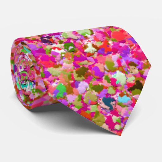 Multicolor Grit Glitzer #6 Krawatte (Gerollt)