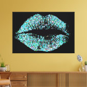 Multicolor Grit Glitzer Lips #10 Leinwanddruck (Insitu (Wohnzimmer))