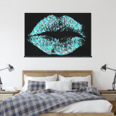 Multicolor Grit Glitzer Lips #10 Leinwanddruck (Insitu (Schlafzimmer))
