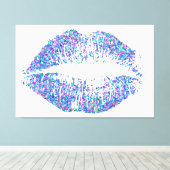 Multicolor Grit Glitzer Lips #17 Leinwanddruck (Insitu (Holzboden))