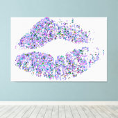 Multicolor Grit Glitzer Lips #27 Leinwanddruck (Insitu (Holzboden))