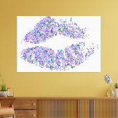 Multicolor Grit Glitzer Lips #27 Leinwanddruck (Insitu (Wohnzimmer))