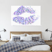 Multicolor Grit Glitzer Lips #27 Leinwanddruck (Insitu (Schlafzimmer))