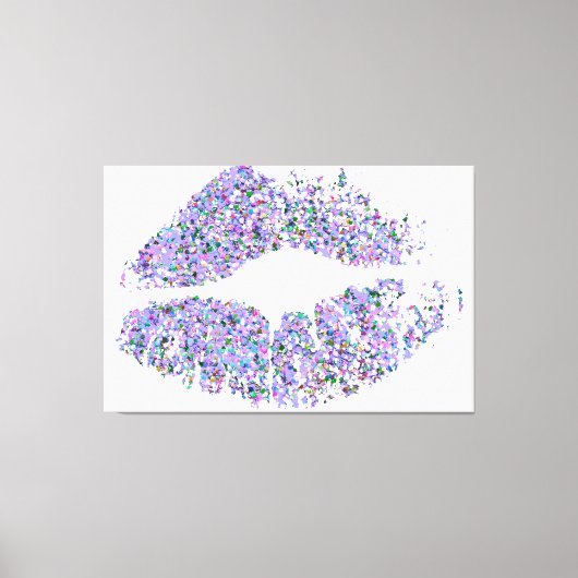 Multicolor Grit Glitzer Lips #27 Leinwanddruck (Vorderseite)