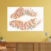 Multicolor Grit Glitzer Lips #28 Leinwanddruck (Insitu (Wohnzimmer))
