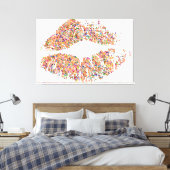 Multicolor Grit Glitzer Lips #28 Leinwanddruck (Insitu (Schlafzimmer))