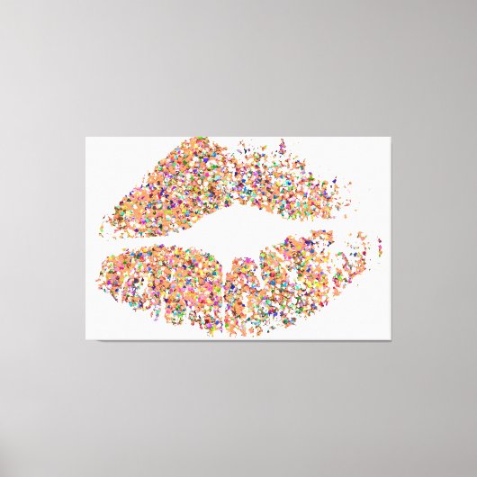 Multicolor Grit Glitzer Lips #28 Leinwanddruck (Vorderseite)