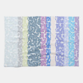 Multicolor grün/grau/beige/rosa/Lila/blau Handtuch (Horizontal)