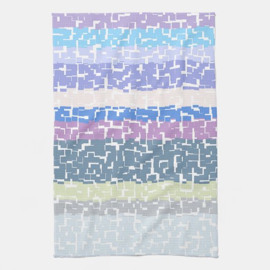 Multicolor grün/grau/beige/rosa/Lila/blau Handtuch (Vertikal)