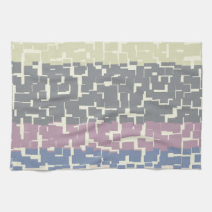 Multicolor grün/grau/beige/rosa/Lila/blau Handtuch
