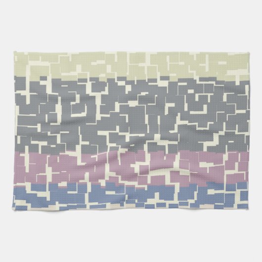 Multicolor grün/grau/beige/rosa/Lila/blau Handtuch (Horizontal)