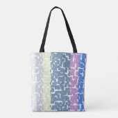 Multicolor grün/grau/beige/rosa/Lila/blau Tasche (Rückseite)