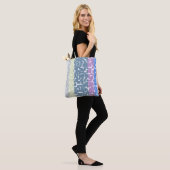 Multicolor grün/grau/beige/rosa/Lila/blau Tasche (Am Model)