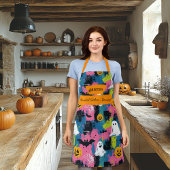 Multicolor Halloween mit Gespenstern, Pumpkins, Fl Schürze