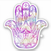 Multicolor Hamsa Aufkleber (Vorderseite)