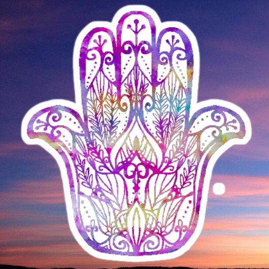 Multicolor Hamsa Aufkleber
