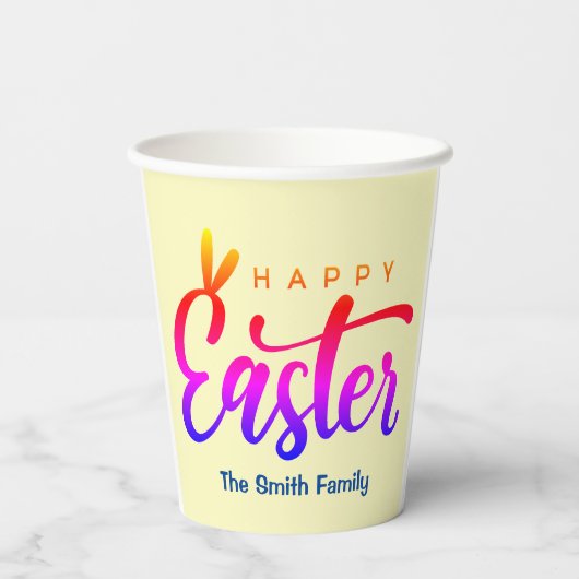 Multicolor Happy Oaster Paper Cups Pappbecher (Rückseite)