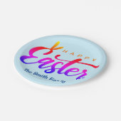 Multicolor Happy Oaster Pappteller (Schrägansicht)