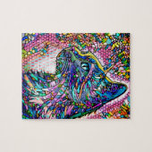 Multicolor-Hartglas-Stilkatze 706 Puzzle (Horizontal)