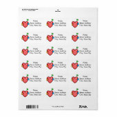 Multicolor Heart Adressaufkleber (Vorne)