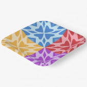 Multicolor Hearts for Valentine's Day Party Pappteller (Gewinkelt)