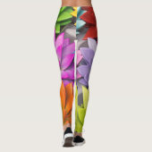 Multicolor hell lotus Blume Leggings (Rückseite)